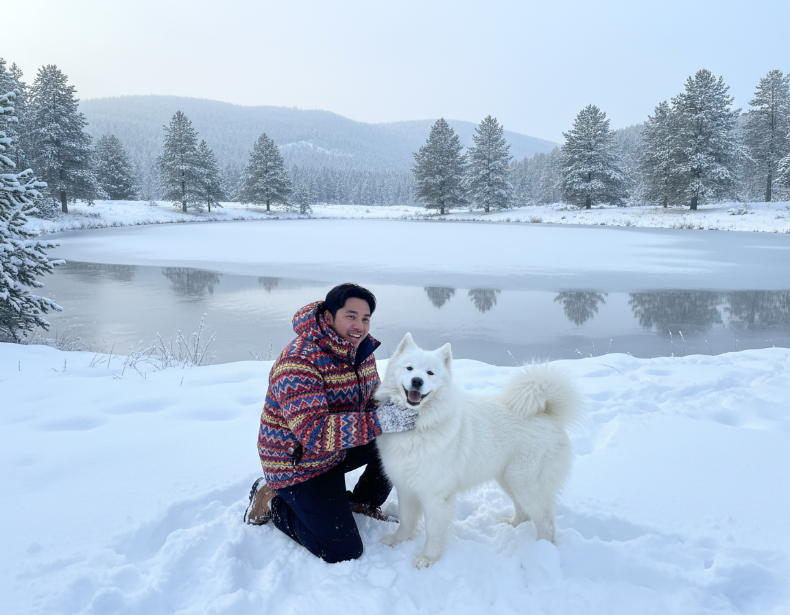 pes zima spoločne strávený čas