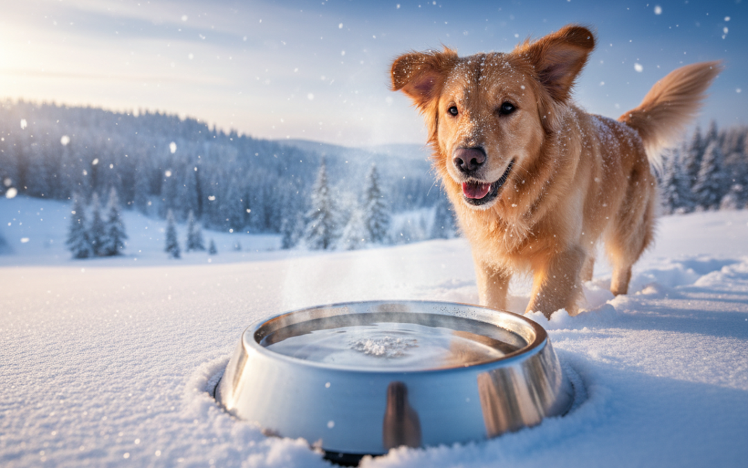 Prečo je správna teplota pitnej vody v zime pre psa dôležitá?