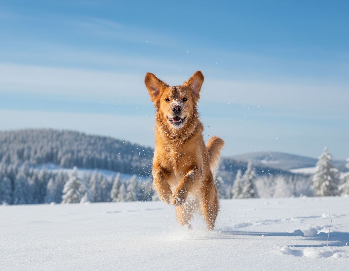 pes-zima-znizovanie-stresu-pohybom pes zima znižovanie stresu pohybom
