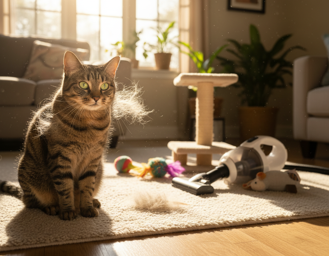 sezónne vypadávanie srsti u mačiek