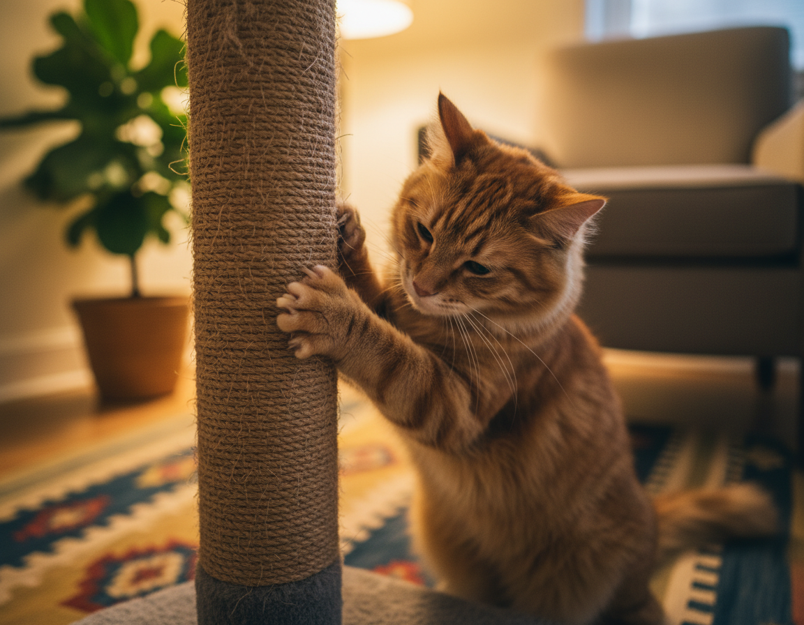 úmyselnosť škrabania u mačky