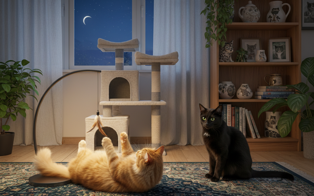 Večerné upokojujúce aktivity pre mačky – Všetko, čo o tom potrebuješ vedieť!