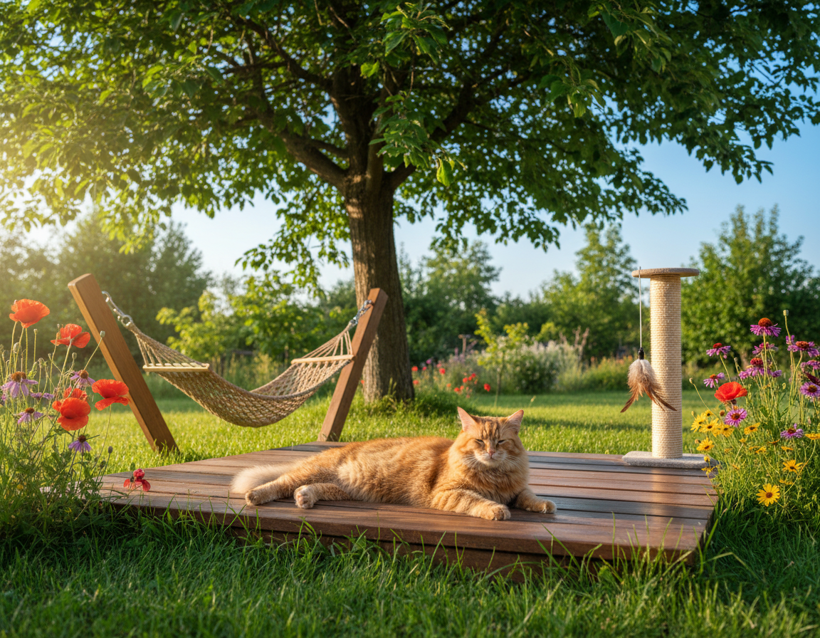 vonkajšie miesta na oddych pre mačky