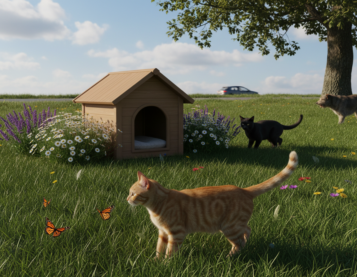 výhody a nevýhody života mačky vonku