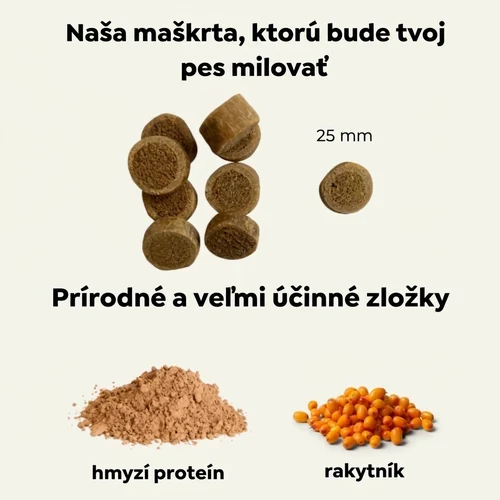 Hypoalergénne sušienky pre psy Friky s hmyzím proteínom – 200 g 2 Hypoalergénne sušienky pre psy Friky s hmyzím proteínom – 200 g – Obrázok 2