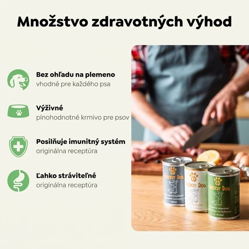 Mokré krmivo pre psy Ely s bravčovým mäsom a sumcom – 415 g 3 Mokré krmivo pre psy Ely s bravčovým mäsom a sumcom – 415 g – Obrázok 3