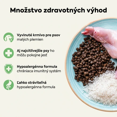 Hypoalergénne suché krmivo pre psy Juliet s králičím mäsom – „extra malé granule“ 3 Hypoalergénne suché krmivo pre psy Juliet s králičím mäsom – „extra malé granule“ – Obrázok 3