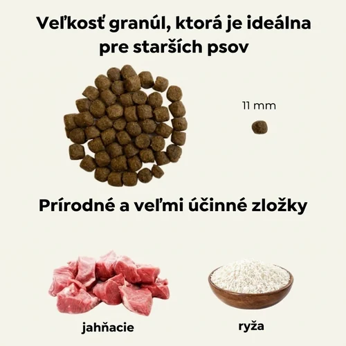 Suché krmivo pre psích seniorov Oscar s jahňacím mäsom 2 Suché krmivo pre psích seniorov Oscar s jahňacím mäsom – Obrázok 2