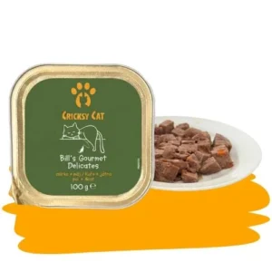 Mokré krmivo pre mačky Bill s kuracím mäsom a pečeňou – 100 g